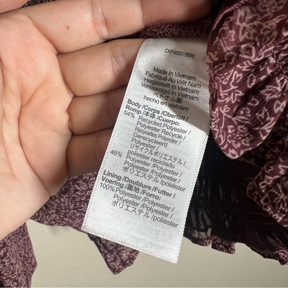 Madewell Womens Lucie Bubble-Sleeve Smocked Top in Cottage Garden Size Medium - Picture 6 of 10